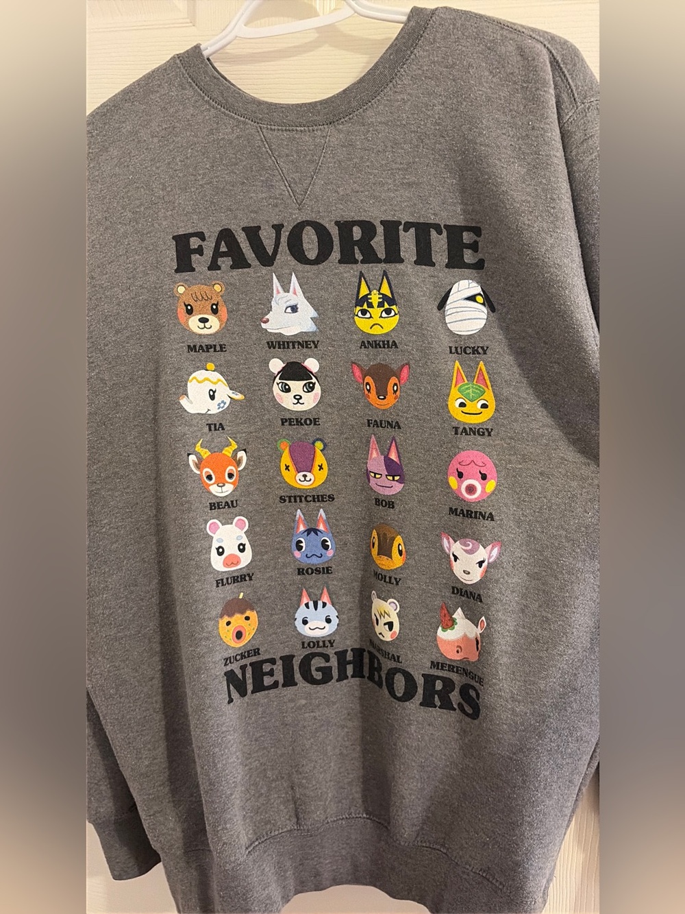 Cute Animal Crossing Sweater With Villagers Cotton Material With Graphic